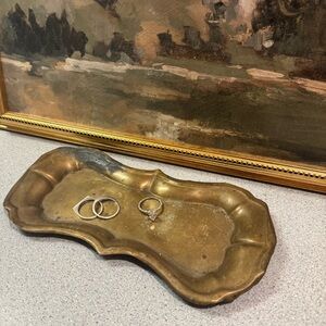 Antique Victorian Brass trinket / catchall tray